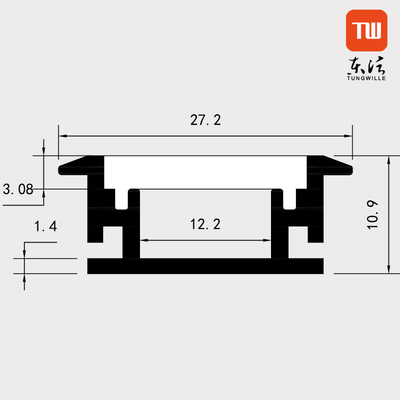 U Zummen vertiefte anodisierte Malerei LED-Profil Kanal für Boden-Beleuchtung