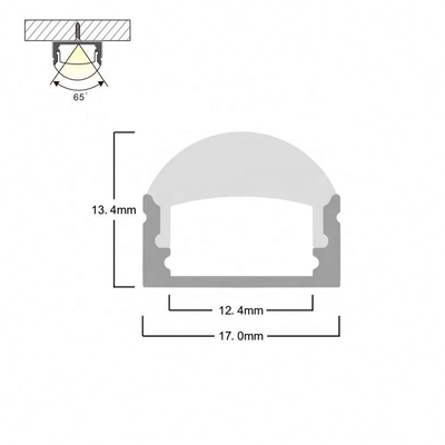 Verdrängtes angebrachtes LED-Aluminiumprofil, Biegenibles Treppen-Profil mit LED-Soem