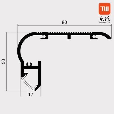 Anodisierte silberne Aluminiumverdrängung für Breite LED-Neonbeleuchtung 80mm