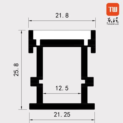 LED-Streifen im Freien vertiefte Profil, 22×26Mm vertiefter Aluminiumkanal