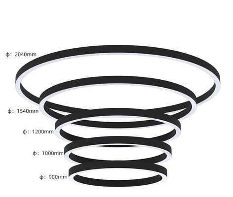 Runder Aluminium-LED-Kanal für LED-Neonbeleuchtungs-Bendable schwarze Farbe